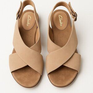 Clarks Casual Strappy Wedge Sandal- size 6.5